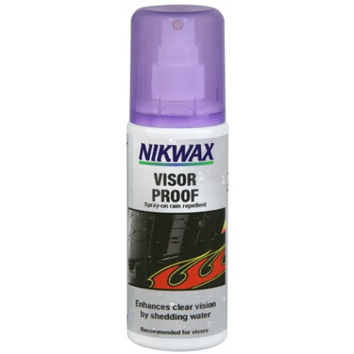 Nikwax VISOR PROOF Spray-on Rain Repellent for Motorcycle Visors and Ski Goggles